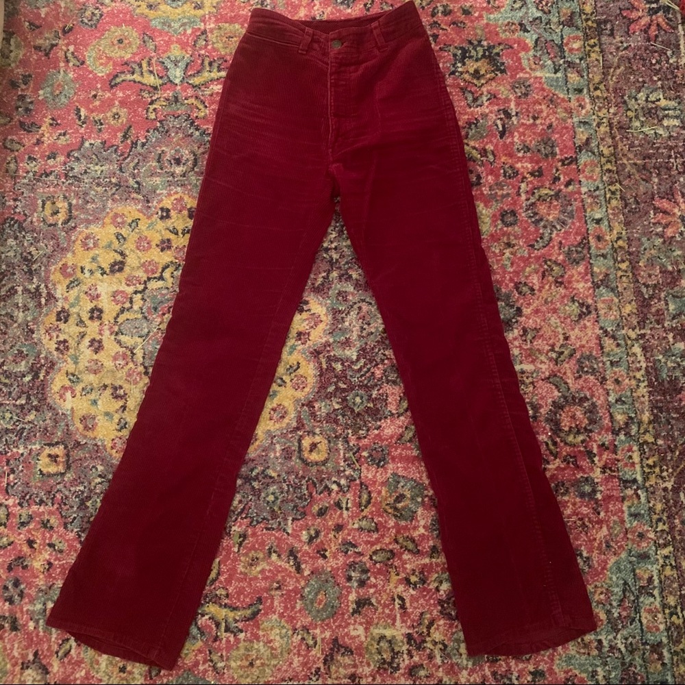 Red Corduroy Sasson Paris Jeans